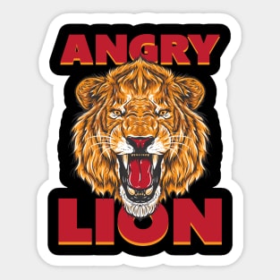 Angry Lion Head Design for all who loves wildlife Sticker